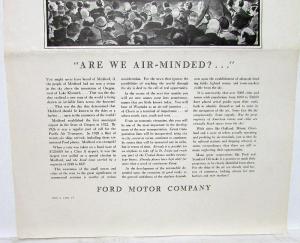 1929 Ford TriMotor Airplane Ad Proof Magazine Increase in Airports Vanity Fair
