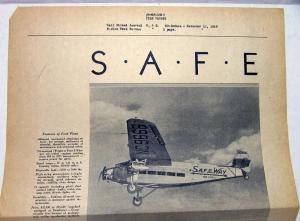 1929 Ford TriMotor Airplane Ad Proof Safety Of Plane Halliburton Wall St Journal