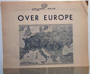 1930 Ford TriMotor Airplane Ad Proof Over Europe European Aviation