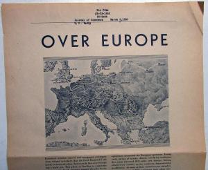 1930 Ford TriMotor Airplane Ad Proof Over Europe European Aviation