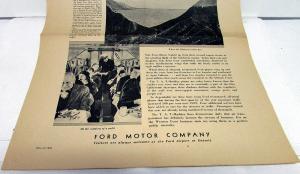 1930 Ford TriMotor Airplane Ad Proof Silver Wings Across The Sierras California