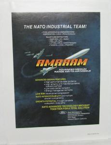 1978 Ford Aerospace Aeronutronic Division Magazine Ad Proof AMRAAM Missile