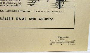 1942 Lincoln Zephyr V12 Newspaper Ad Proof Good Year Better Car Local Dealer