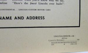 1942 Lincoln Newspaper Ad Proof Zephyr V12 Why This Is Finest Ever Built