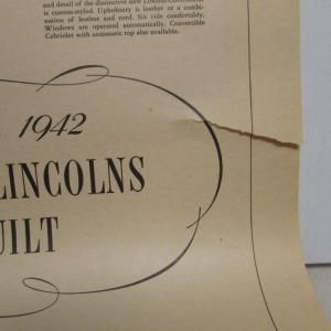 1942 Lincoln V12 Large Newspaper Ad Proof Custom Continental Zephyr Sedan