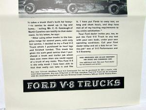 1936-1937 Ford V8 Trucks Magazine Ad Proof Log & Lumber Hauler Testimonial