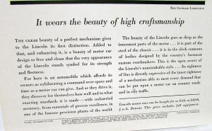 1930-1931 Lincoln Color Ad Proof Standard Limousine Time Magazine