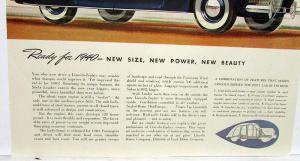 1940 Lincoln Zephyr V12 Magazine Ad Proof New Size Power Beauty Time Fortune