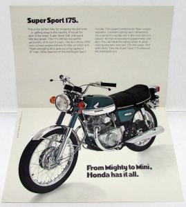 1970 Honda CB-175 K4 Motorcycle Dealer Sales Brochure Super Sport 175 Folder