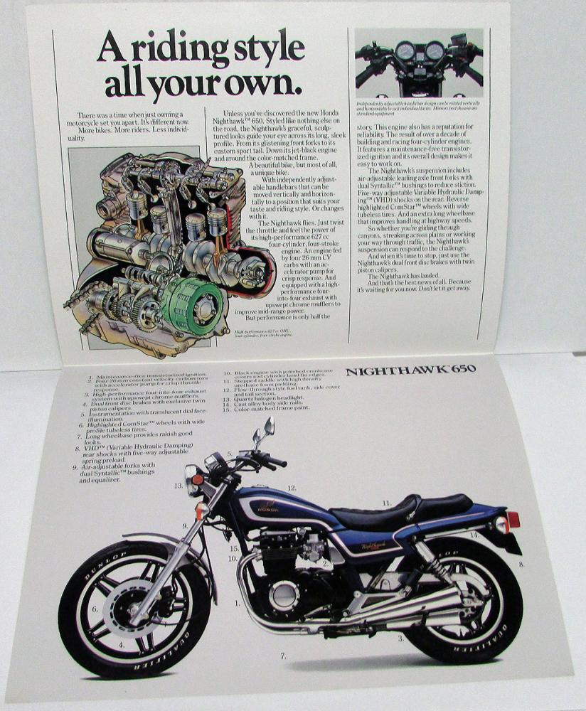 1982 nighthawk 650 specs