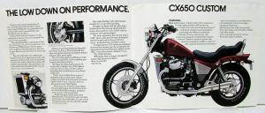 1983 Honda CX650 Custom Motorcycle Bike Dealer Sales Brochure CX650C