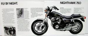 1983 Honda Nighthawk 750 Motorcycle Bike Dealer Sales Brochure CB750SC