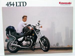 1990 Kawasaki 454 LTD Motorcycle Dealer Sales Brochure Data Sheet EN450-A6