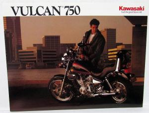 1990 Kawasaki Vulcan 750 Motorcycle Dealer Sales Brochure Data Sheet VN750-A6