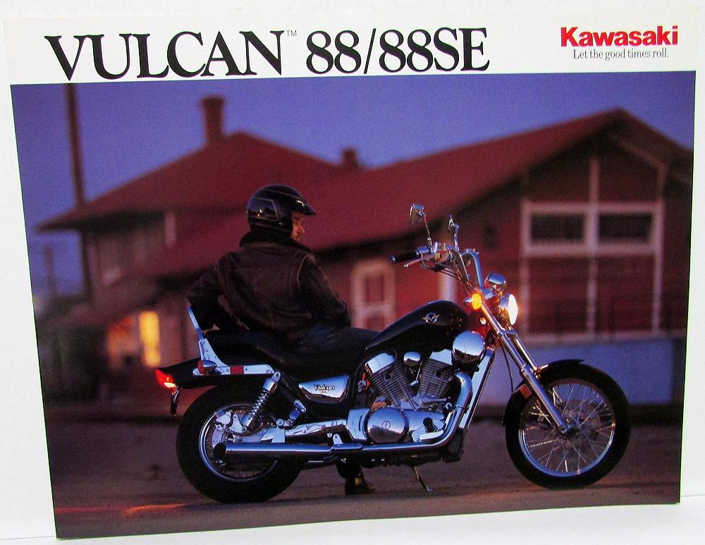1990 Kawasaki Vulcan 88 88SE Motorcycle Sales Brochure Data Sheet VN1500 A4 B4