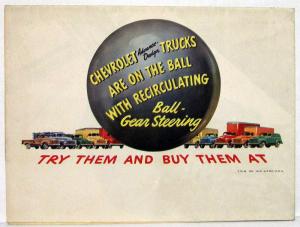 1952 Chevrolet Trucks Features Ball Gear Steering Sales Folder MAILER Original