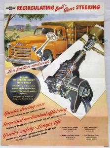 1952 Chevrolet Trucks Features Ball Gear Steering Sales Folder MAILER Original