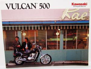 1990 Kawasaki Vulcan 500 Motorcycle Dealer Sales Brochure VN500-A1 Specs