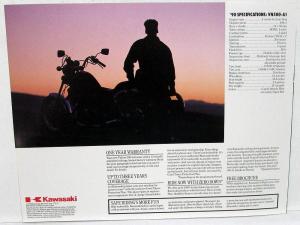 1990 Kawasaki Vulcan 500 Motorcycle Dealer Sales Brochure VN500-A1 Specs