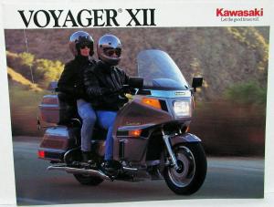 1990 Kawasaki Voyager XII Motorcycle Dealer Sales Brochure ZG1200-B4 Specs