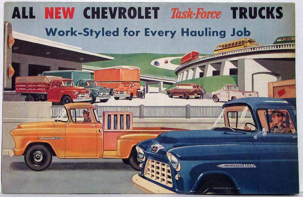 1955 Chevrolet All Truck Panel Pickup Suburban Fwd Control Stake Bus Sale Folder