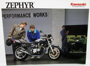 1990 Kawasaki Zephyr Motorcycle Dealer Sales Brochure ZR550-B1 Specs