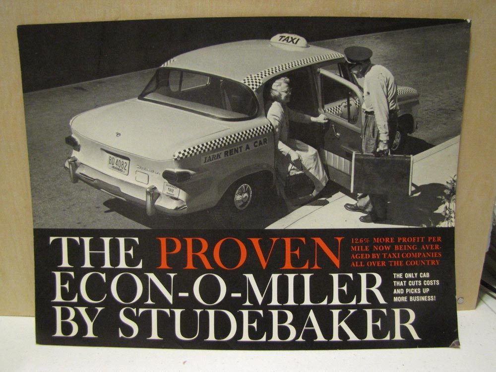 1960 STUDEBAKER ECON-O-MILER TAXI SALES BROCHURE TAXICAB TAXI