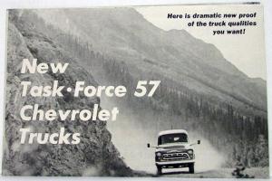 1957 Chevrolet Trucks Travel & Proved Alcan Highway Sales Brochure Original