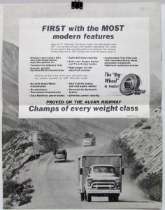 1957 Chevrolet Trucks Travel & Proved Alcan Highway Sales Brochure Original