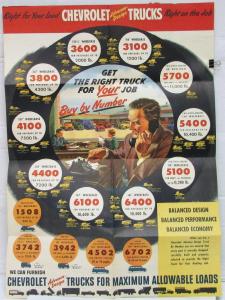 1950 Chevrolet Truck Light Medium Heavy Duty Full Line Sales Folder Mailer Orig