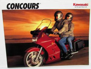 1991 Kawasaki Concours Motorcycle Dealer Sales Brochure Data Sheet ZG1000-A6