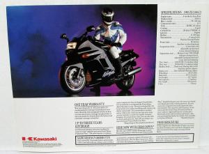 1992 Kawasaki Ninja ZX-11 Motorcycle Dealer Sales Brochure ZX1100-C3 Specs