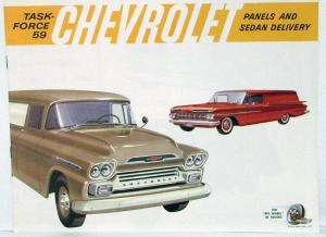1959 Chevrolet Truck Panels and Sedan Delivery Color Sales Brochure Original