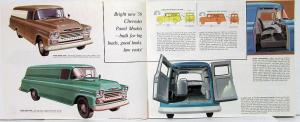 1959 Chevrolet Truck Panels and Sedan Delivery Color Sales Brochure Original