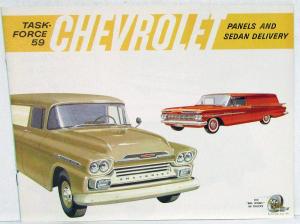 1959 Chevrolet Truck Panels & Sedan Delivery Revision 1 Sales Brochure Original