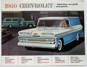 1960 Chevrolet Truck Suburban Carryalls Panel Revised Brochure Original