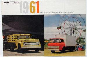 1961 Chevrolet Truck Full Line Models & Specs Sales Folder FOREIGN MARKET