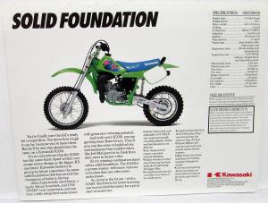 1992 Kawasaki KX 60 Motorcycle Dirt Bike Sales Brochure Data Sheet KX60-B8