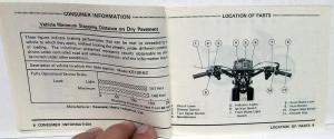 1982 Kawasaki KE 100 Motorcycle Owners Manual Care & Operation Instructions Orig