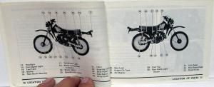 1982 Kawasaki KE 100 Motorcycle Owners Manual Care & Operation Instructions Orig