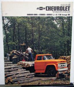 1963 Chevrolet Truck Chassis Cab Stake C L T 50 Thru 80 Sales Brochure Original