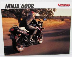 1992 Kawasaki Ninja 600R Motorcycle Sales Brochure Data Sheet ZX600-C5 Specs