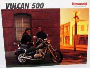 1992 Kawasaki Vulcan 500 Motorcycle Sales Brochure Data Sheet EN500-A3 Specs