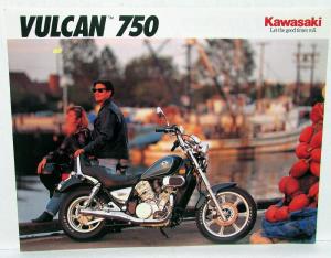 1992 Kawasaki Vulcan 750 Motorcycle Sales Brochure Data Sheet VN750-A8 Specs