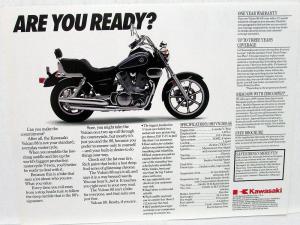 1992 Kawasaki Vulcan 88 Motorcycle Sales Brochure Data Sheet VN1500-A6 Specs