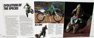 1992 Kawasaki KX 500 250 125 Motorcycle Sales Brochure KX500 E4 KX250 & KX125 J1