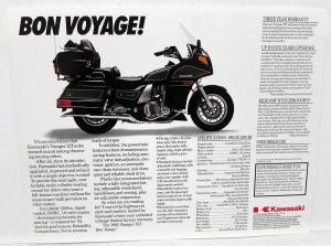 1992 Kawasaki Voyager XII Motorcycle Sales Brochure Data Sheet ZG1200-B6 Specs