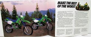 1992 Kawasaki KDX 250 & 200 Motorcycle Sales Brochure KDX250-D2 & KDX200-E4 Spec