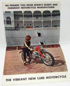 1965 Lube NSU Motorcycle Sales Brochure Spain Import To USA Market Vintage Bike