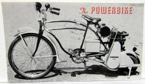 1948-1955 The Powerbike Motorized Bicycle Conversion Kit Brochure Gas Motor Bike